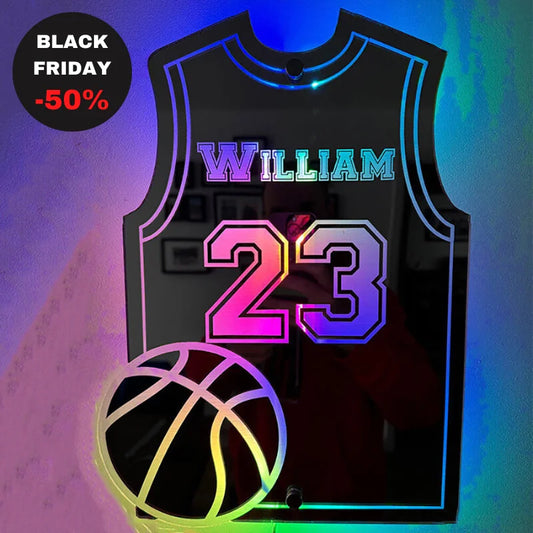 LumiBasket™ - Maillot miroir lumineux personnalisable