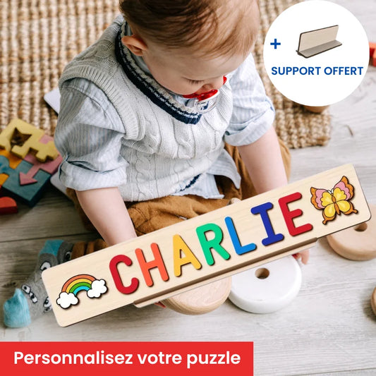 Puzzle personnalisé prénom en bois